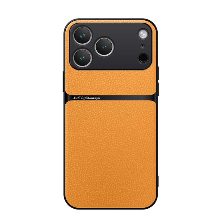 Étui de téléphone antichoc à couverture complète en cuir de litchi magnétique, pour iPhone 17e / 16e, pour iPhone 17 Pro Max, pour iPhone 17 Pro, pour iPhone 17, pour iPhone Air, pour iPhone 16 Pro Max, pour iPhone 16 Pro, pour iPhone 16 Plus