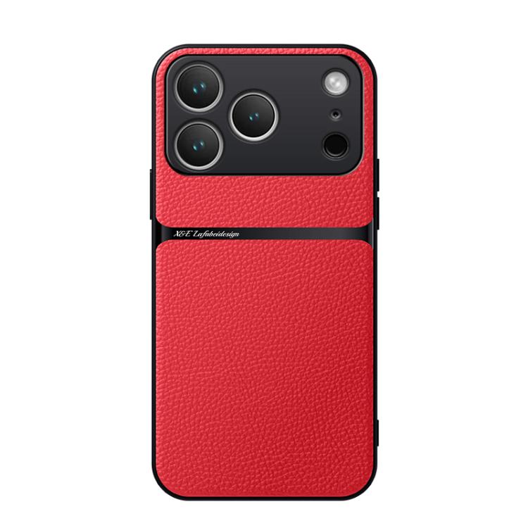 Étui de téléphone antichoc à couverture complète en cuir de litchi magnétique, pour iPhone 17e / 16e, pour iPhone 17 Pro Max, pour iPhone 17 Pro, pour iPhone 17, pour iPhone Air, pour iPhone 16 Pro Max, pour iPhone 16 Pro, pour iPhone 16 Plus