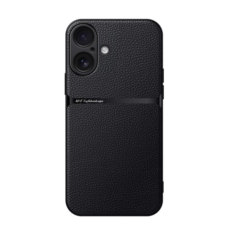 Étui de téléphone antichoc à couverture complète en cuir de litchi magnétique, pour iPhone 17e / 16e, pour iPhone 17 Pro Max, pour iPhone 17 Pro, pour iPhone 17, pour iPhone Air, pour iPhone 16 Pro Max, pour iPhone 16 Pro, pour iPhone 16 Plus