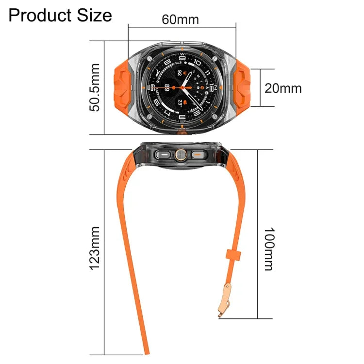 Bracelet de montre hybride en TPU et PC modifié, pour Samsung Galaxy Watch Ultra 47mm / Ultra 2025