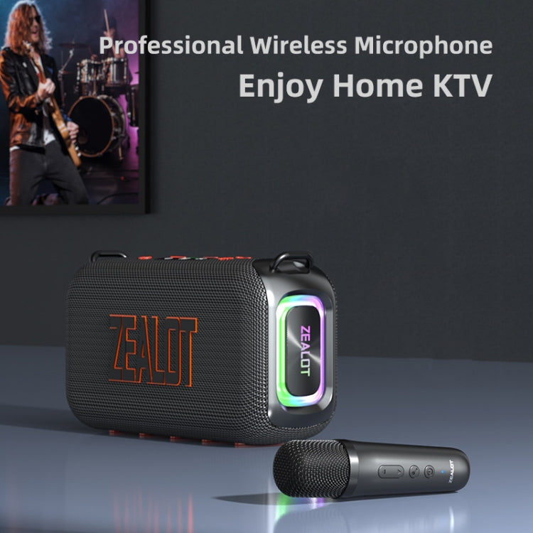 Enceinte Bluetooth portable d'extérieur Zealot S85M 50W avec microphone, S85 + 1 micro