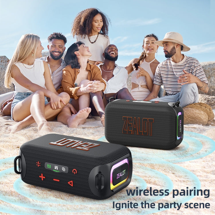 Enceinte Bluetooth portable d'extérieur Zealot S85M 50W avec microphone, S85 + 1 micro