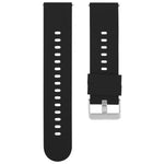 Solid Color Steel Buckle Silicone Watch Band, 22mm