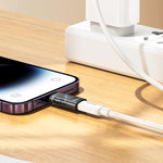 hoco UA36A 8 Pin Male to USB-C / Type-C Female OTG Transparent Adapter, 8 Pin Male to USB-C / Type-C Female