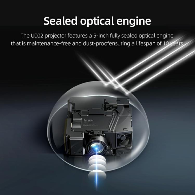 Projecteur intelligent AUN U002 1920x1080P 970ANSI Android 12 Home cinéma, prise US, prise UK, prise AU, prise EU