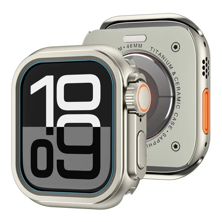 Boîtier de montre Ultra 49 mm en alliage de zinc, compatible avec Apple Watch Series 6/5/4/SE 44 mm, Apple Watch Series 10/11 46 mm et Apple Watch Series 9/8/7 45 mm.