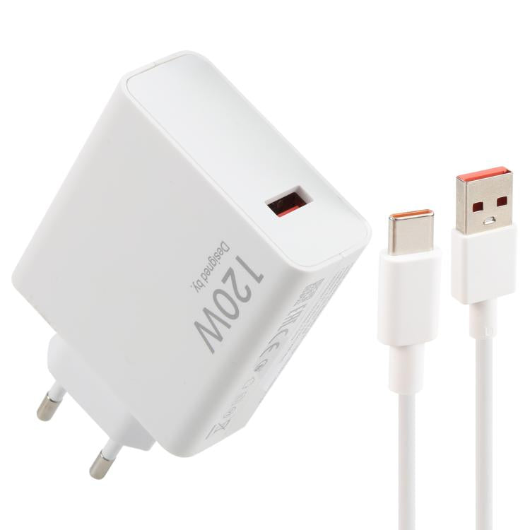 Chargeur rapide USB 120W avec câble USB vers Type-C 1m, 120W