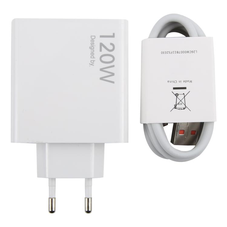 Chargeur rapide USB 120W avec câble USB vers Type-C 1m, 120W