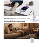 Câble de charge et données Yesido CA184 PD27W 3A USB-C / Type-C vers 8 broches, longueur : 2m, CA184