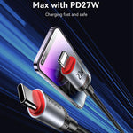 Câble de charge et données Yesido CA184 PD27W 3A USB-C / Type-C vers 8 broches, longueur : 2m, CA184