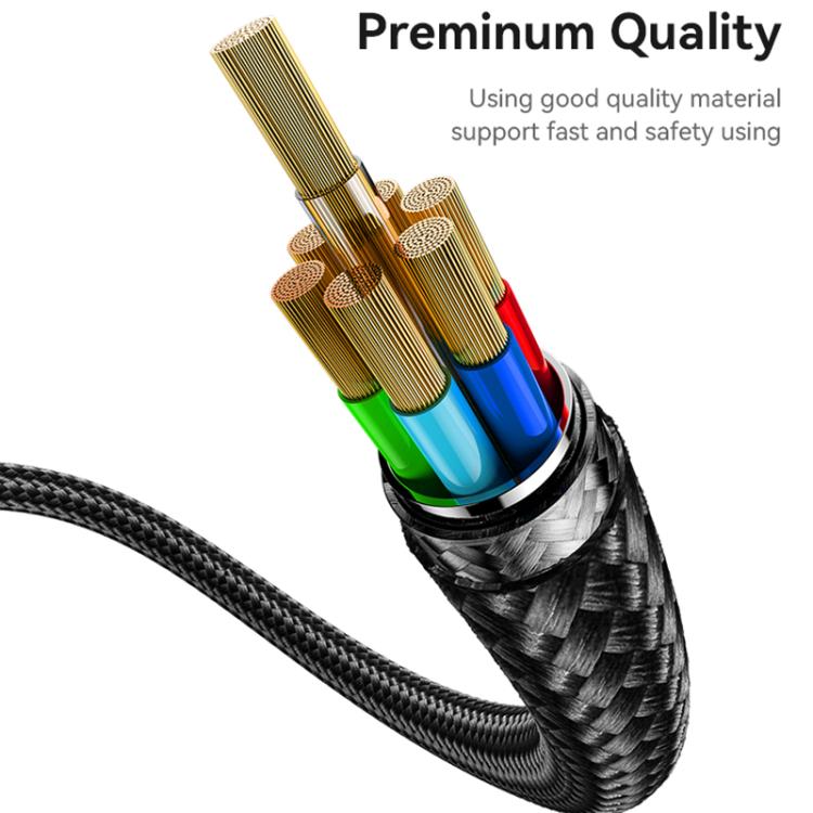 Câble de charge et données Yesido CA184 PD27W 3A USB-C / Type-C vers 8 broches, longueur : 2m, CA184