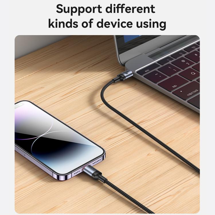 Câble de charge et données Yesido CA184 PD27W 3A USB-C / Type-C vers 8 broches, longueur : 2m, CA184