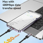 Câble de charge et données Yesido CA184 PD27W 3A USB-C / Type-C vers 8 broches, longueur : 2m, CA184