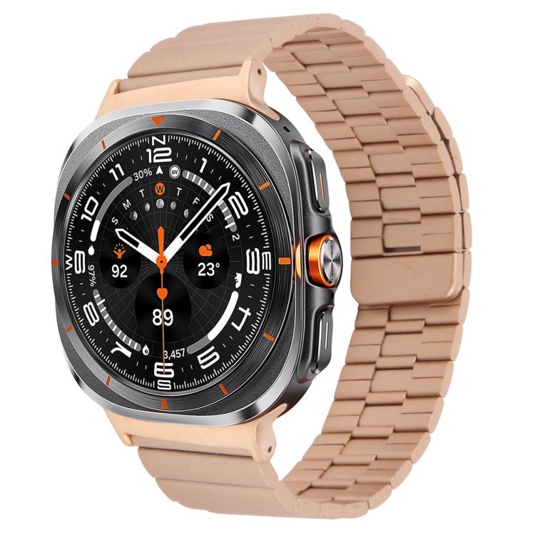 Bracelet de Montre Magnétique en Acier Inoxydable Bambou, Pour Samsung Galaxy Watch Ultra 47mm / Ultra 2025