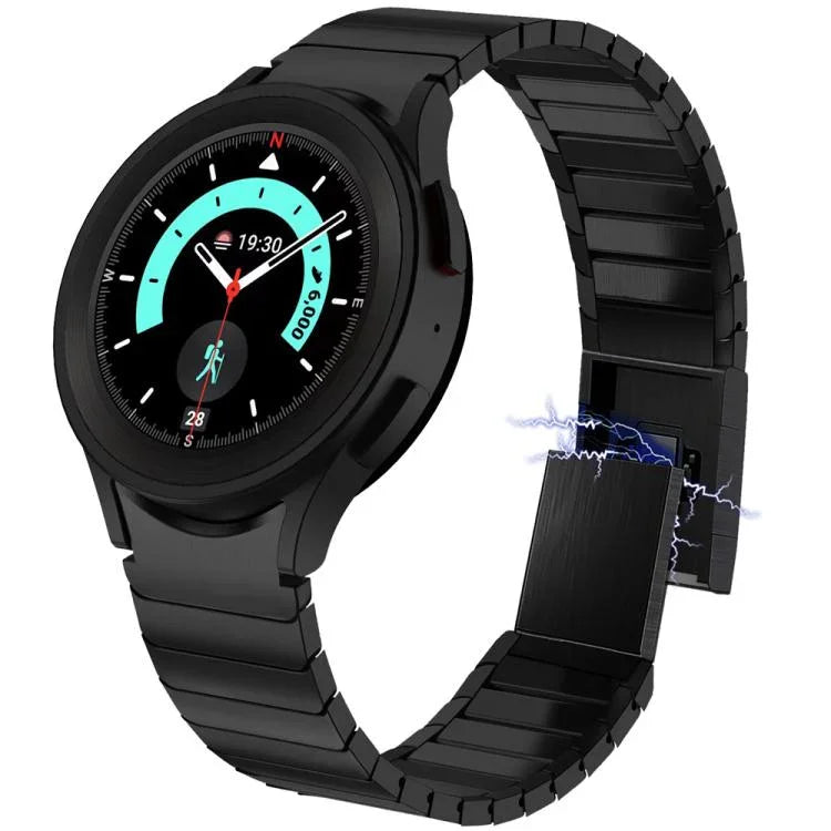 Bracelet de montre en acier inoxydable à boucle magnétique unique, pour Samsung Galaxy Watch 4 / 5 / 6 / 7