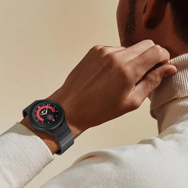Bracelet de montre en acier inoxydable à boucle magnétique unique, pour Samsung Galaxy Watch 4 / 5 / 6 / 7