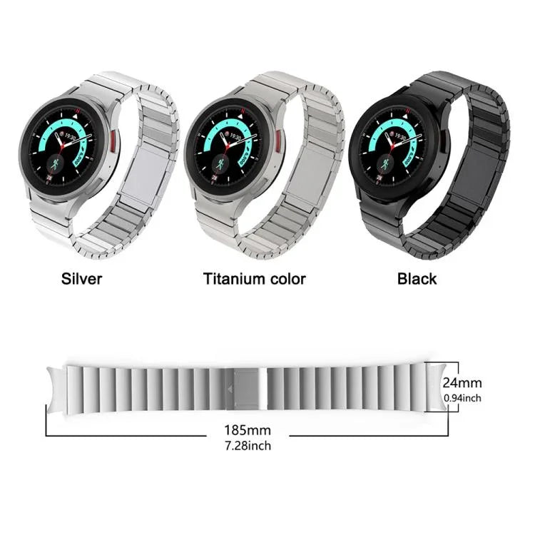 Bracelet de montre en acier inoxydable à boucle magnétique unique, pour Samsung Galaxy Watch 4 / 5 / 6 / 7
