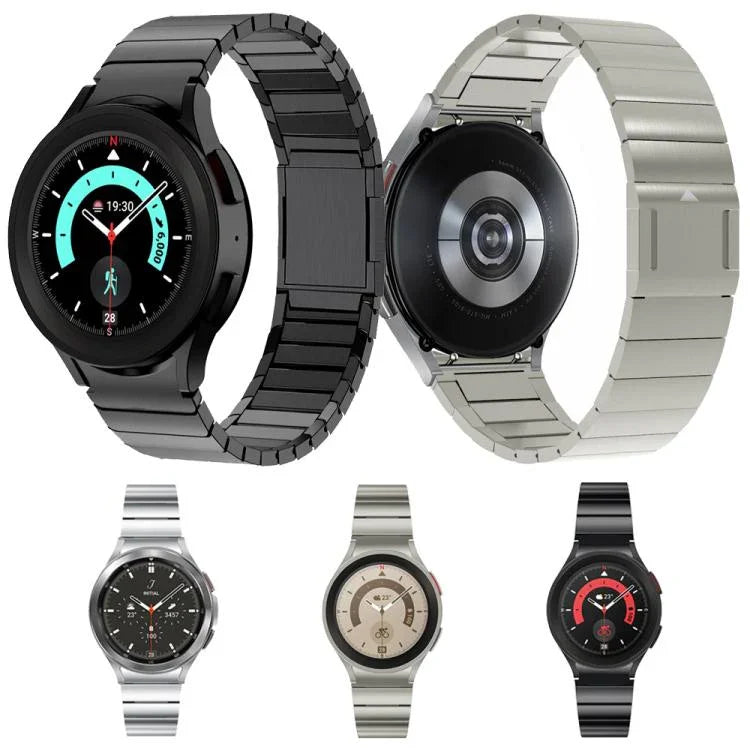 Bracelet de montre en acier inoxydable à boucle magnétique unique, pour Samsung Galaxy Watch 4 / 5 / 6 / 7