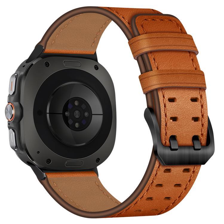 Bracelet de montre en cuir véritable à double boucle, pour Samsung Galaxy Watch Ultra / Ultra 2025, pour Samsung Galaxy Watch8 / Watch8 Classic