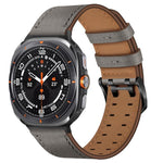 Bracelet de montre en cuir véritable à double boucle, pour Samsung Galaxy Watch Ultra / Ultra 2025, pour Samsung Galaxy Watch8 / Watch8 Classic