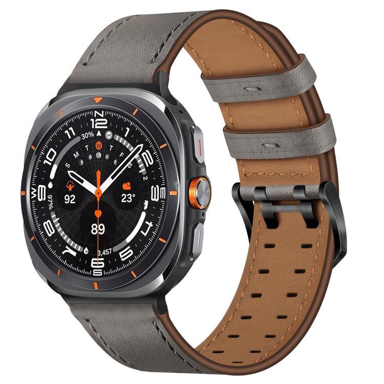 Bracelet de montre en cuir véritable à double boucle, pour Samsung Galaxy Watch Ultra / Ultra 2025, pour Samsung Galaxy Watch8 / Watch8 Classic