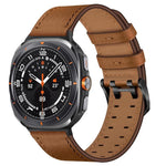 Bracelet de montre en cuir véritable à double boucle, pour Samsung Galaxy Watch Ultra / Ultra 2025, pour Samsung Galaxy Watch8 / Watch8 Classic