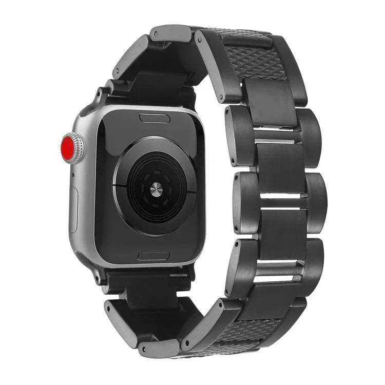 Bracelet de montre Wave Thread à 3 perles en acier inoxydable, compatible avec les Apple Watch 46 mm / 49 mm / 45 mm / 44 mm et 42 mm / 41 mm / 40 mm / 38 mm.