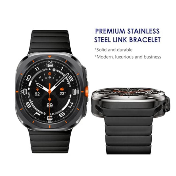 Bracelet de montre en acier inoxydable avec boucle Norman en bambou, pour Samsung Galaxy Watch Ultra 47mm / Ultra 2025