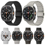 Bracelet de montre en acier inoxydable avec boucle Norman en bambou, pour Samsung Galaxy Watch Ultra 47mm / Ultra 2025