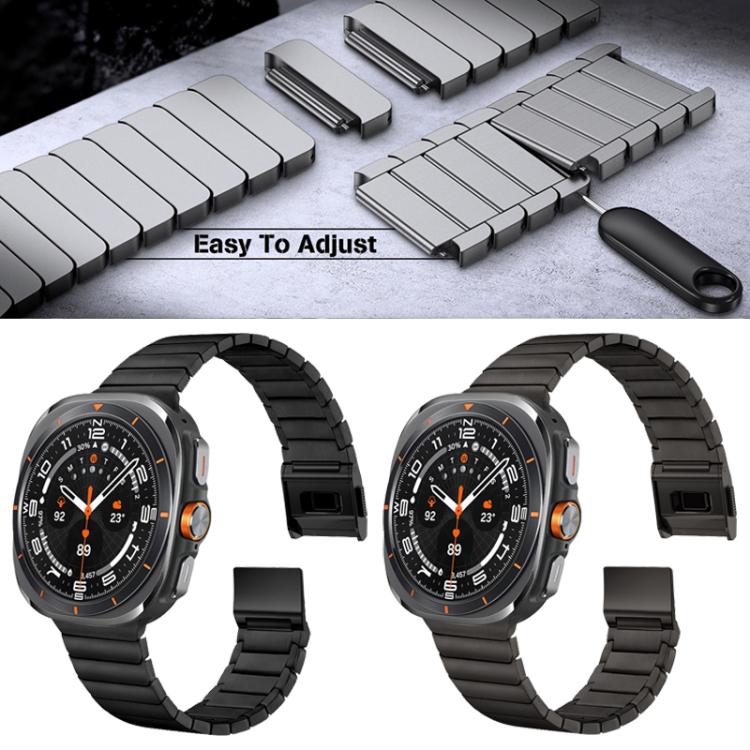 Bracelet de montre en acier inoxydable avec boucle Norman en bambou, pour Samsung Galaxy Watch Ultra 47mm / Ultra 2025