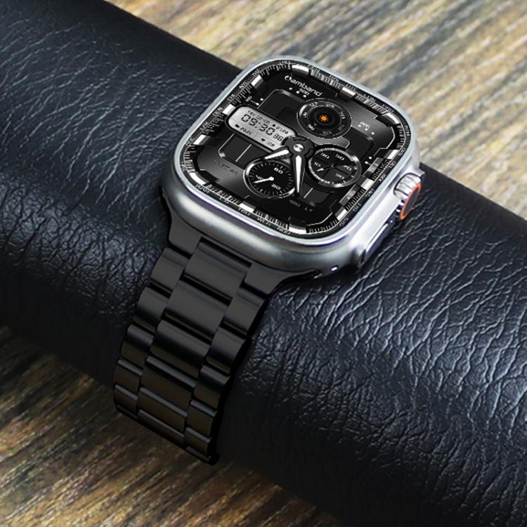 Bracelet de montre Norman à trois maillons en alliage de titane, pour Apple Watch 46 mm / 49 mm / 45 mm / 44 mm
