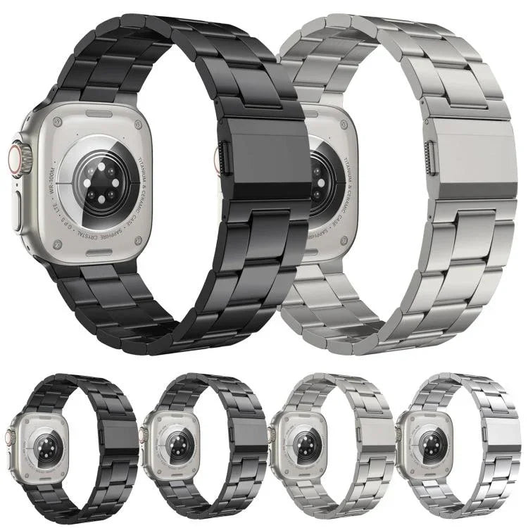 Bracelet de montre Norman à trois maillons en alliage de titane, pour Apple Watch 46 mm / 49 mm / 45 mm / 44 mm