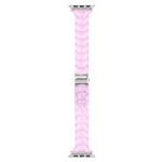 Bracelet de montre en résine à trois perles et motif losange, taille fine, pour Apple Watch 46 mm / 49 mm / 45 mm / 44 mm et 42 mm / 41 mm / 40 mm / 38 mm.