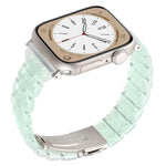 Bracelet de montre en résine à trois perles et motif losange, taille fine, pour Apple Watch 46 mm / 49 mm / 45 mm / 44 mm et 42 mm / 41 mm / 40 mm / 38 mm.