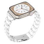 Bracelet de montre en résine à trois perles et motif losange, taille fine, pour Apple Watch 46 mm / 49 mm / 45 mm / 44 mm et 42 mm / 41 mm / 40 mm / 38 mm.