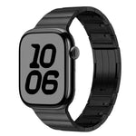 Bracelet de montre en acier inoxydable à une seule perle, amovible latéralement, pour Apple Watch 46 mm / 49 mm / 45 mm / 44 mm et pour Apple Watch 42 mm / 41 mm / 40 mm / 38 mm