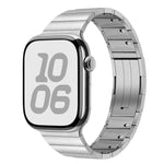Bracelet de montre en acier inoxydable à une seule perle, amovible latéralement, pour Apple Watch 46 mm / 49 mm / 45 mm / 44 mm et pour Apple Watch 42 mm / 41 mm / 40 mm / 38 mm
