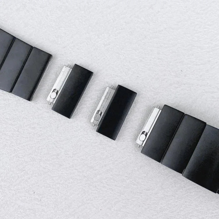 Bracelet de montre en acier inoxydable à une seule perle, amovible latéralement, pour Apple Watch 46 mm / 49 mm / 45 mm / 44 mm et pour Apple Watch 42 mm / 41 mm / 40 mm / 38 mm