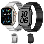 Bracelet de montre en acier inoxydable à une seule perle, amovible latéralement, pour Apple Watch 46 mm / 49 mm / 45 mm / 44 mm et pour Apple Watch 42 mm / 41 mm / 40 mm / 38 mm