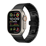 Bracelet de montre en alliage de titane à une perle avec fermoir papillon, pour Apple Watch 46 mm / 49 mm / 45 mm / 44 mm