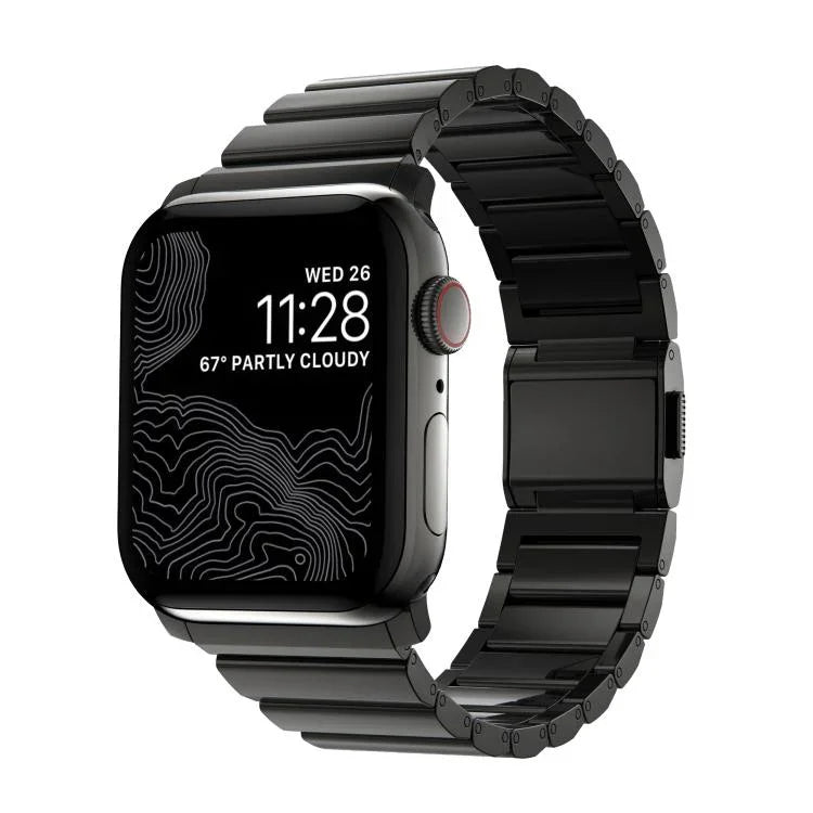 Bracelet de montre Norman à une perle en acier inoxydable, pour Apple Watch 46 mm / 49 mm / 45 mm / 44 mm