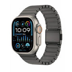 Bracelet de montre en titane pur avec boucle Norman en bambou, pour Apple Watch 46 mm / 49 mm / 45 mm / 44 mm