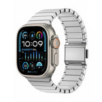 Bracelet de montre en titane pur avec boucle Norman en bambou, pour Apple Watch 46 mm / 49 mm / 45 mm / 44 mm