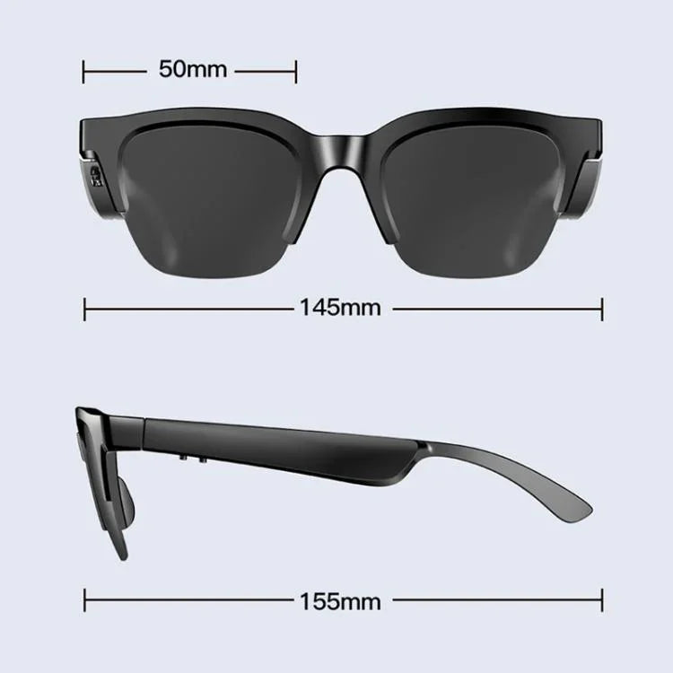 Lunettes audio Bluetooth intelligentes E60 avec réduction de bruit ENC, E60 (noir), E60 (transparent)