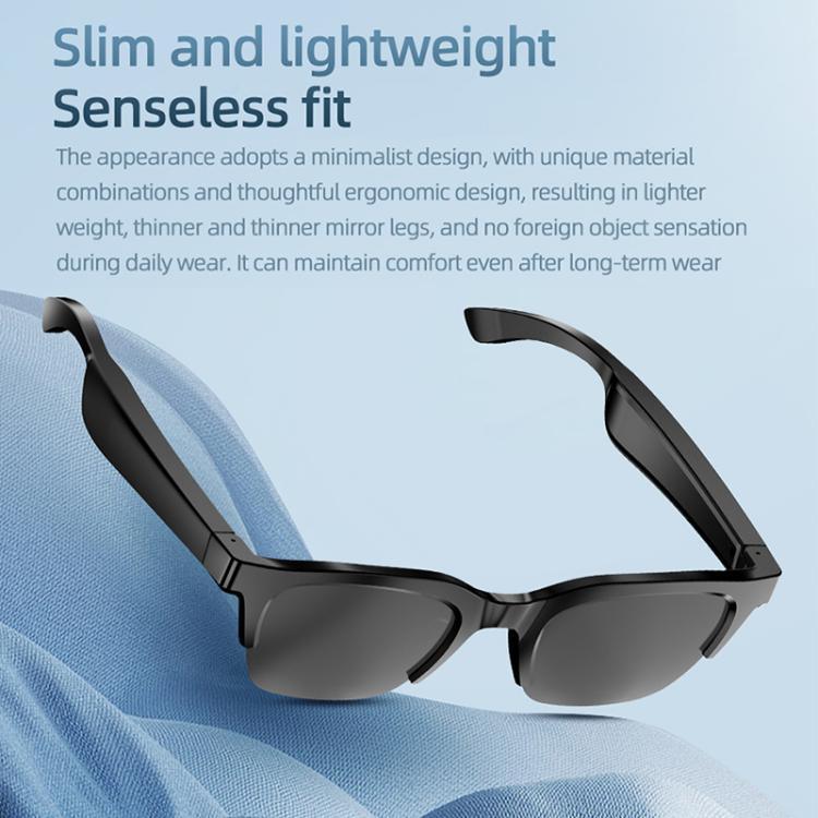 Lunettes audio Bluetooth intelligentes E60 avec réduction de bruit ENC, E60 (noir), E60 (transparent)