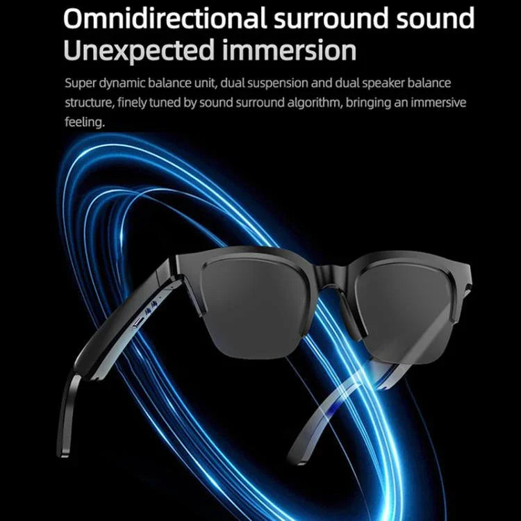 Lunettes audio Bluetooth intelligentes E60 avec réduction de bruit ENC, E60 (noir), E60 (transparent)