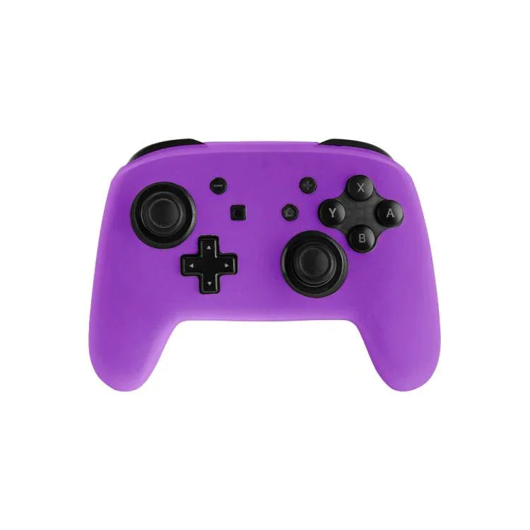 Poignée de jeu avec housse de protection en silicone couleur unie pour Nintendo Switch Pro