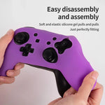Poignée de jeu avec housse de protection en silicone couleur unie pour Nintendo Switch Pro