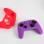Poignée de jeu avec housse de protection en silicone couleur unie pour Nintendo Switch Pro