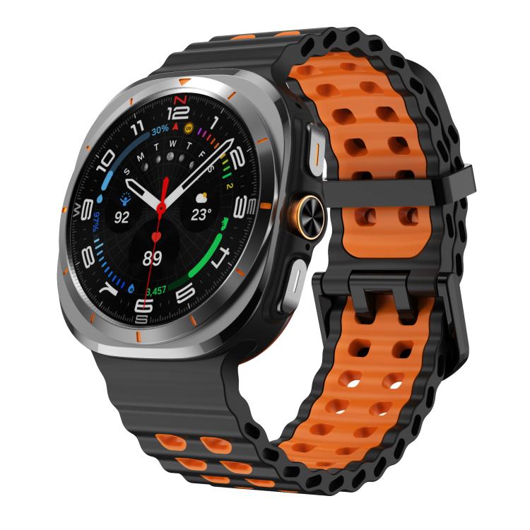 Bracelet en silicone bicolore Kalebol Ocean, pour Samsung Galaxy Watch Ultra 47mm / Ultra 2025